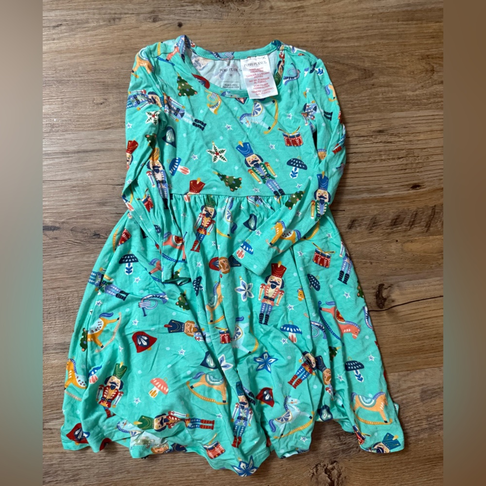 Posh Peanut Green Nutcracker Festive Holiday Dress